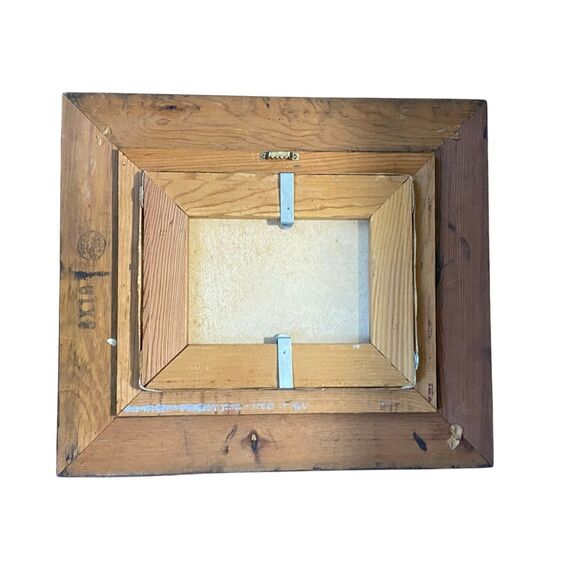 Framed K Maskell (Signed K Max) Sailing Ship Open Seas Painting 16” x 15” - Picture 2 of 6